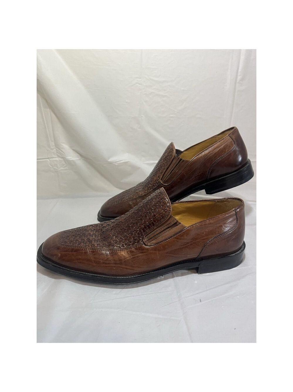 Johnston & Murphy Driver Woven Slip On Loafer size 8 M Brown - Picture 13 of 15